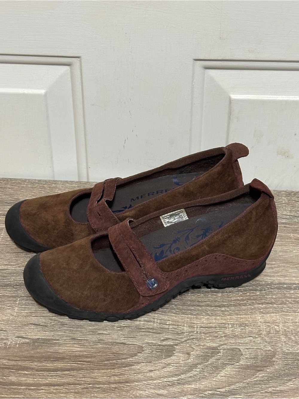 Merrell Plaza Bandeau Women’s Size 5.5 Mary Jane Cherry Oak Brown Comfort Shoe